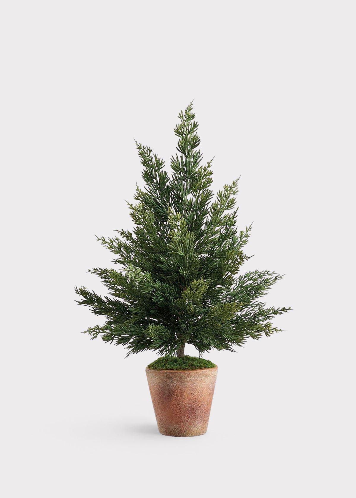 Artificial Winter Juniper Tree Potted Plant in Cement Pot 