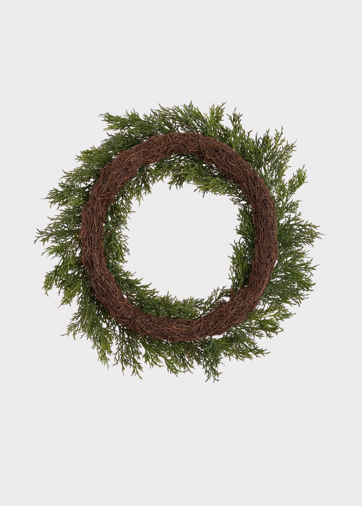 Back of the Artificial Juniper Wreath