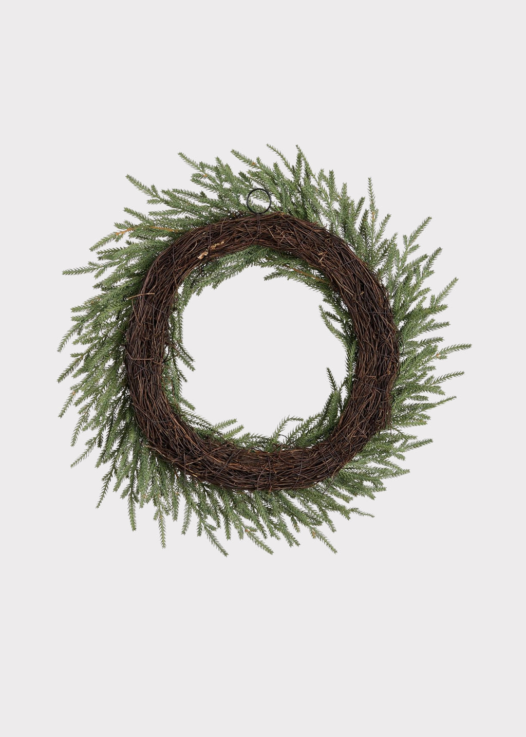 Back of a Natural Touch Cypress Wreath
