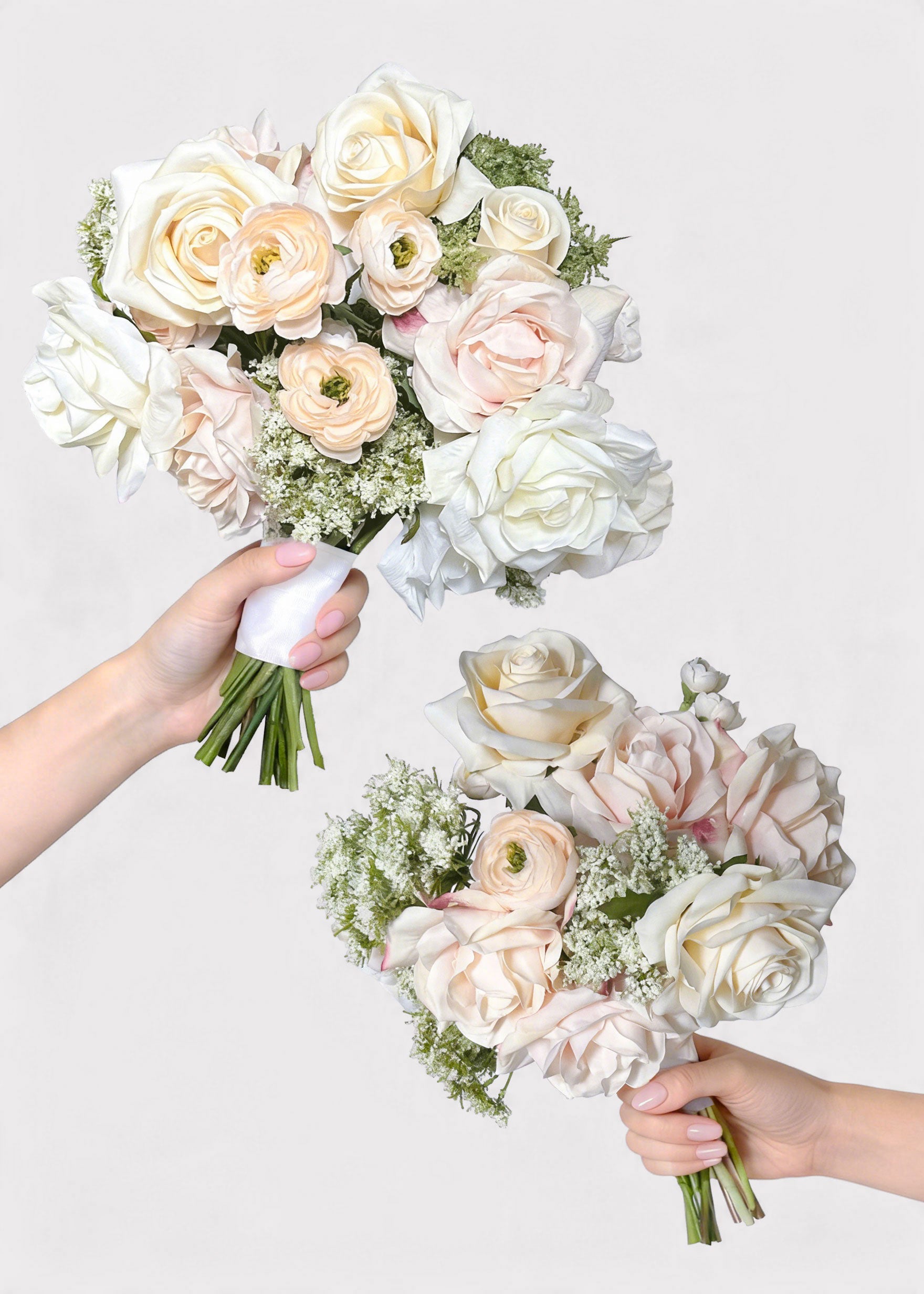 Tall Queen Anne's Lace Fake Wildflower Branch - 35.5