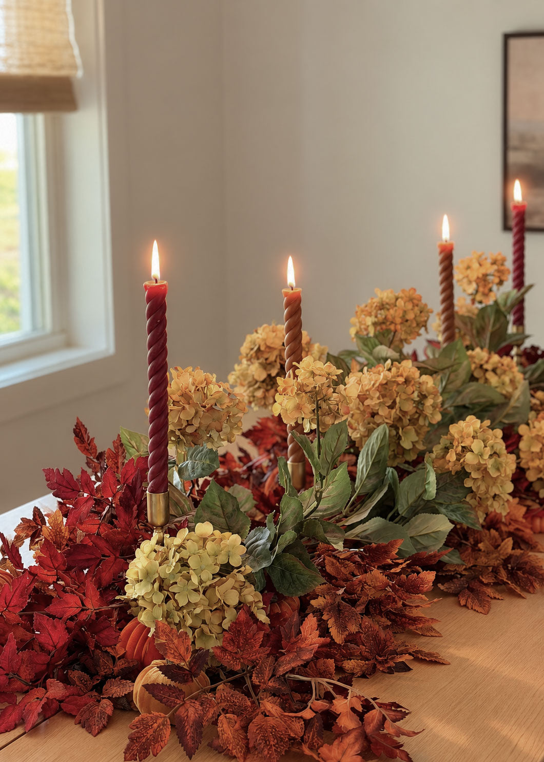 fall foliage tablerunner
