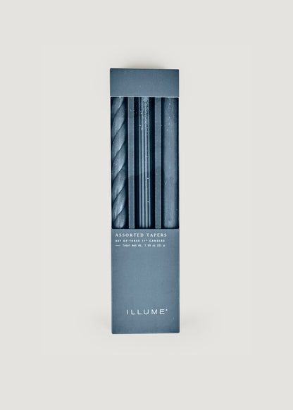 Home Dining Decor Navy Blue Taper Candle Set at Afloral