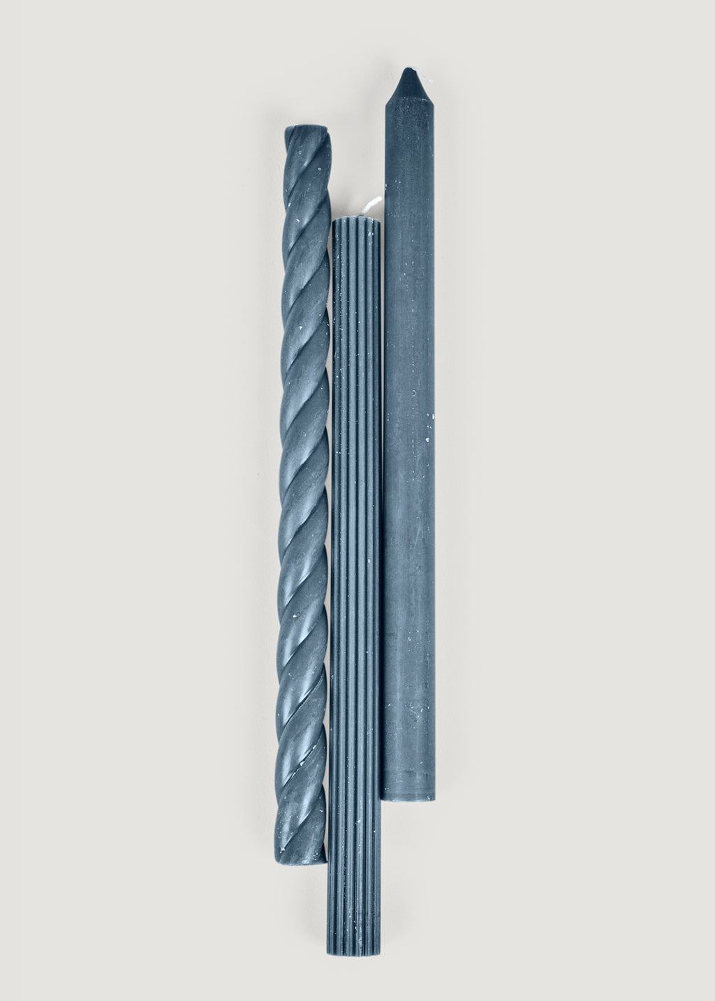 Afloral Set of Dinner Taper Candles in Navy Blue