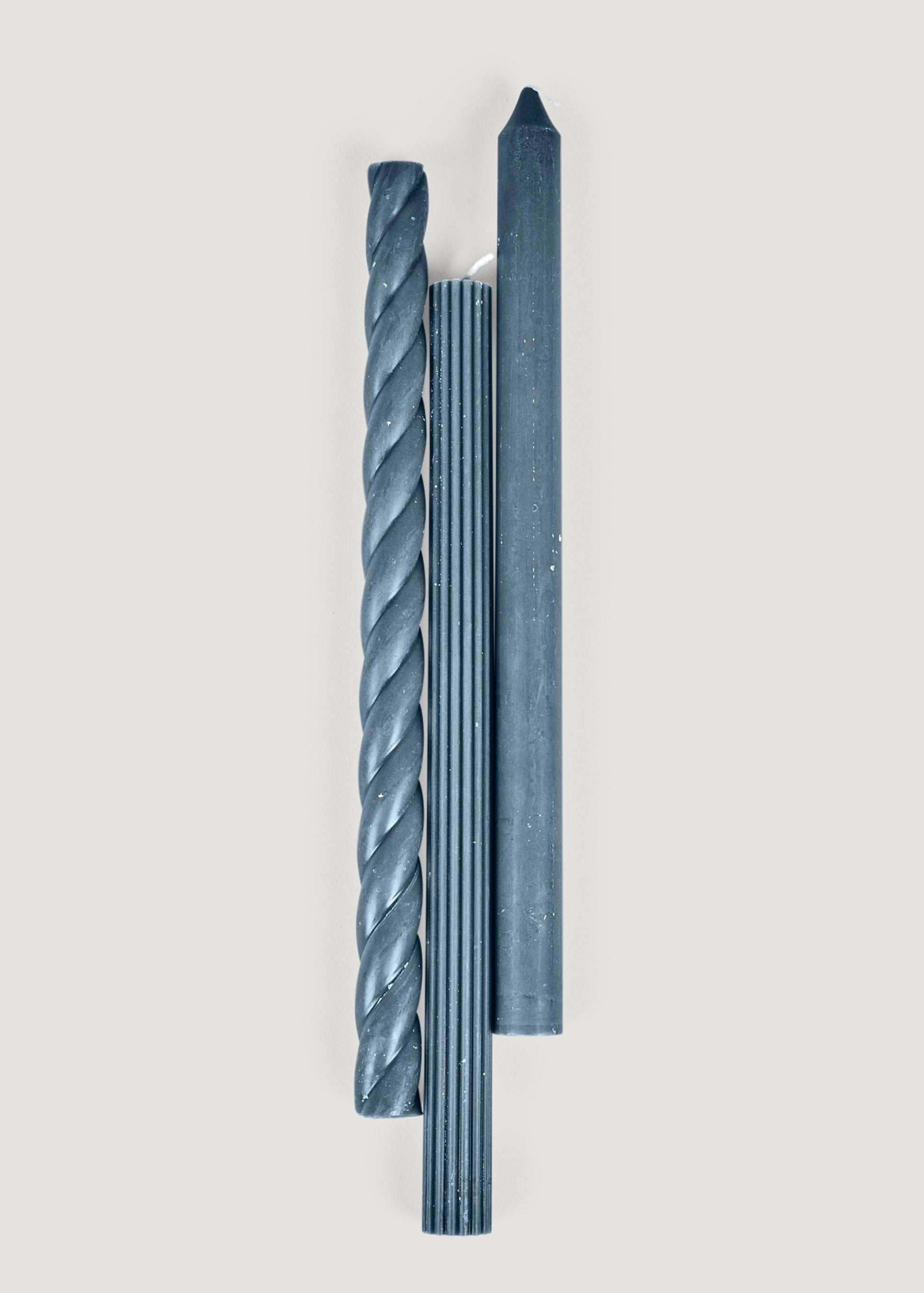 Afloral Set of Dinner Taper Candles in Navy Blue