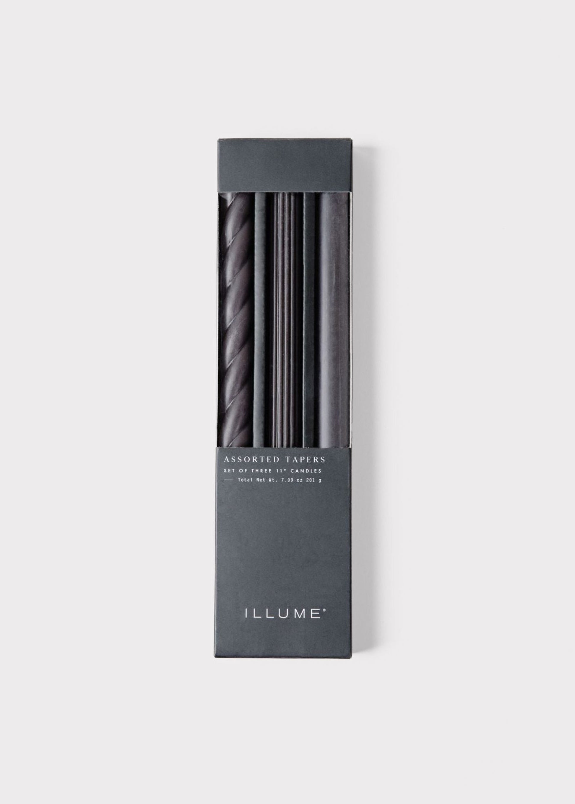 Black Taper Candles Packaged in Box