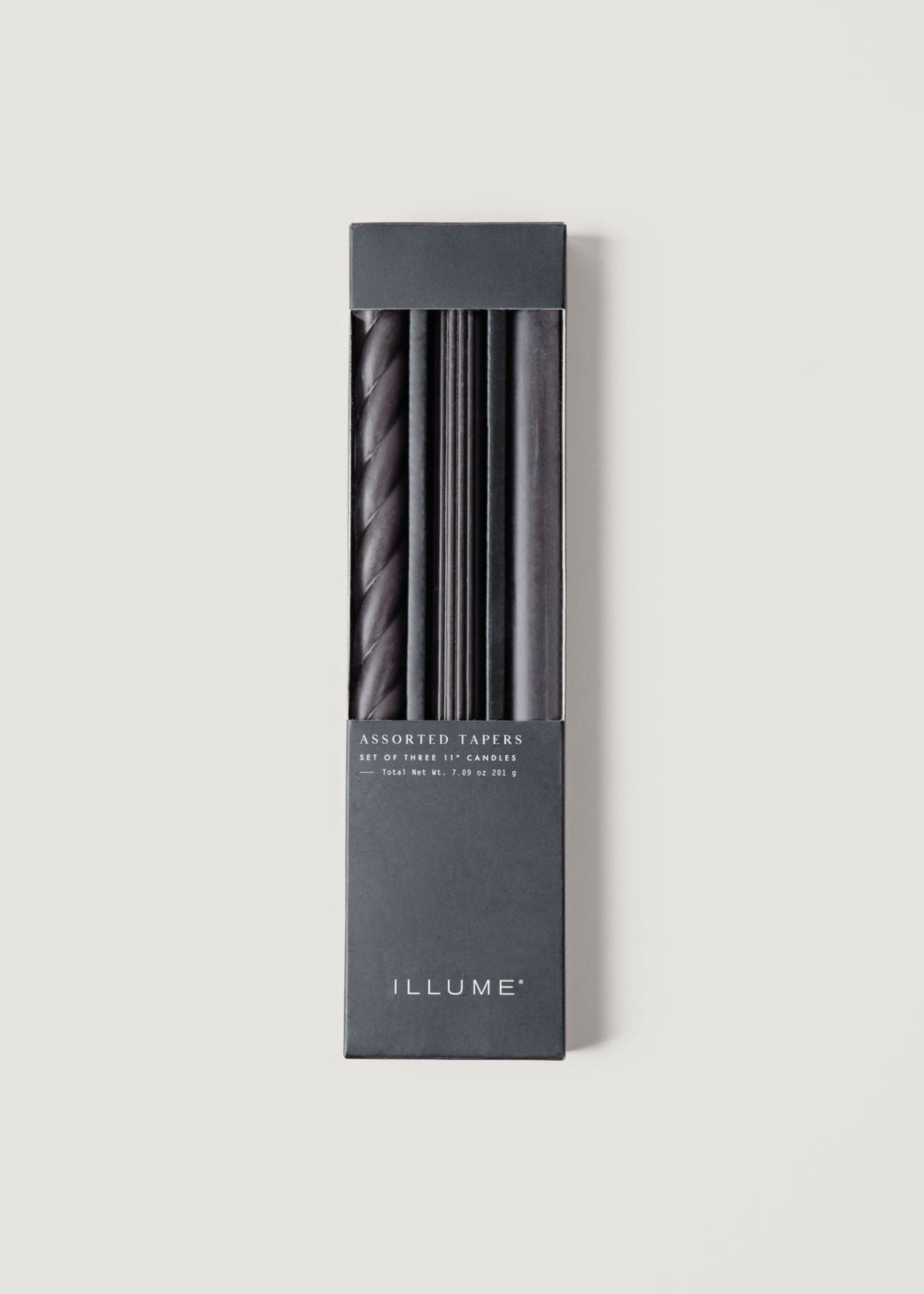 Black Taper Candles Packaged in Box