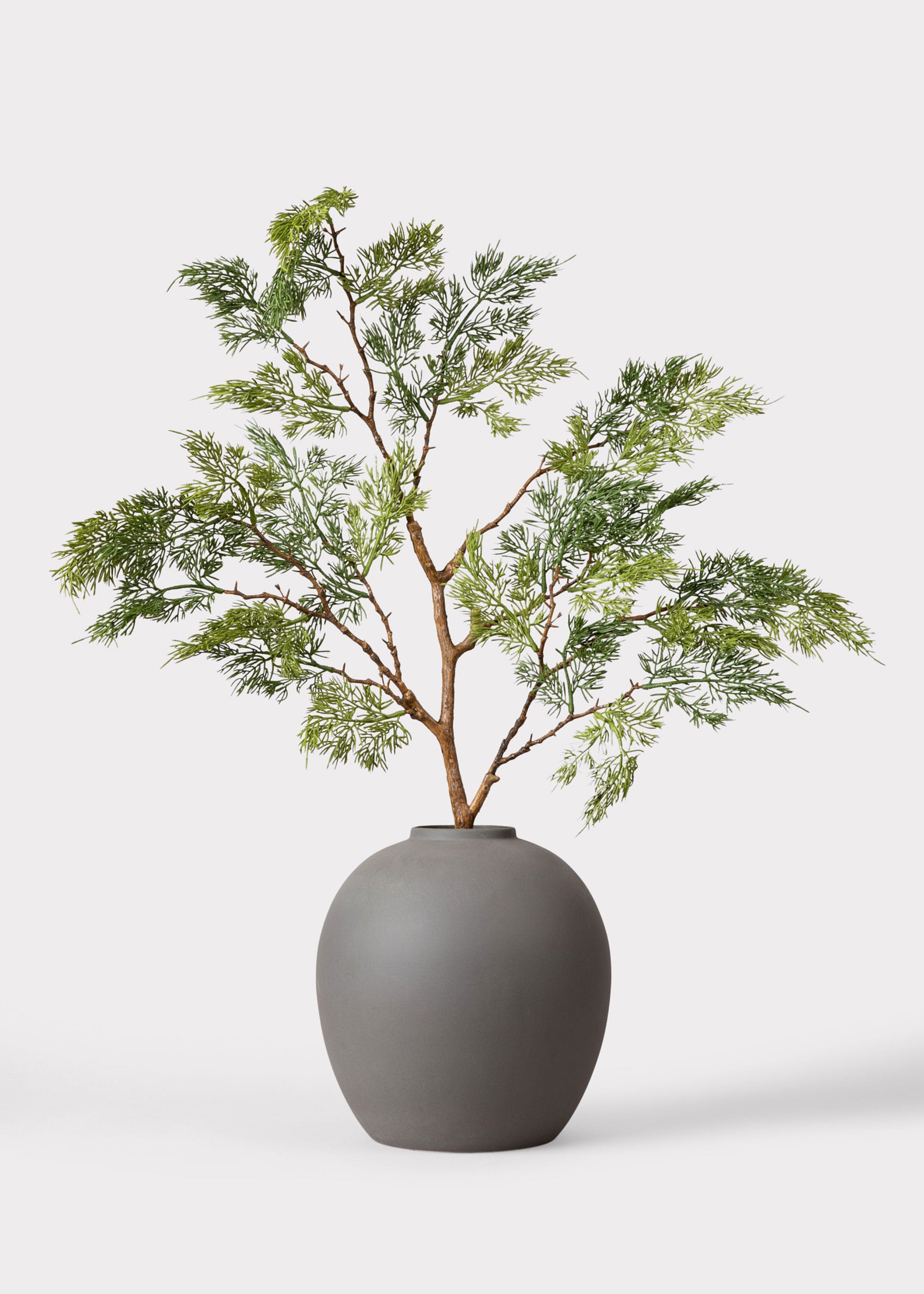 Afloral™ Edie Stoneware Vase in Matte Slate- 10.75