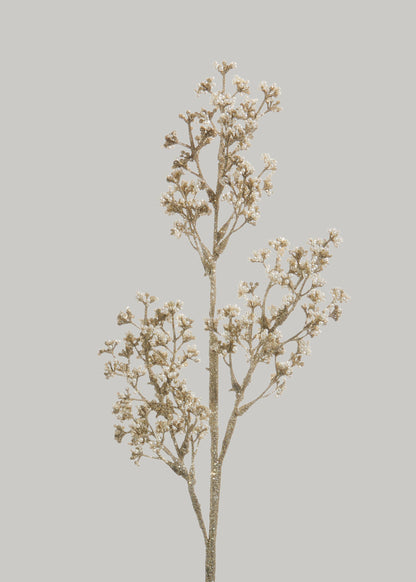 Fake Holiday Branch with Champagne Plastic Pearls 