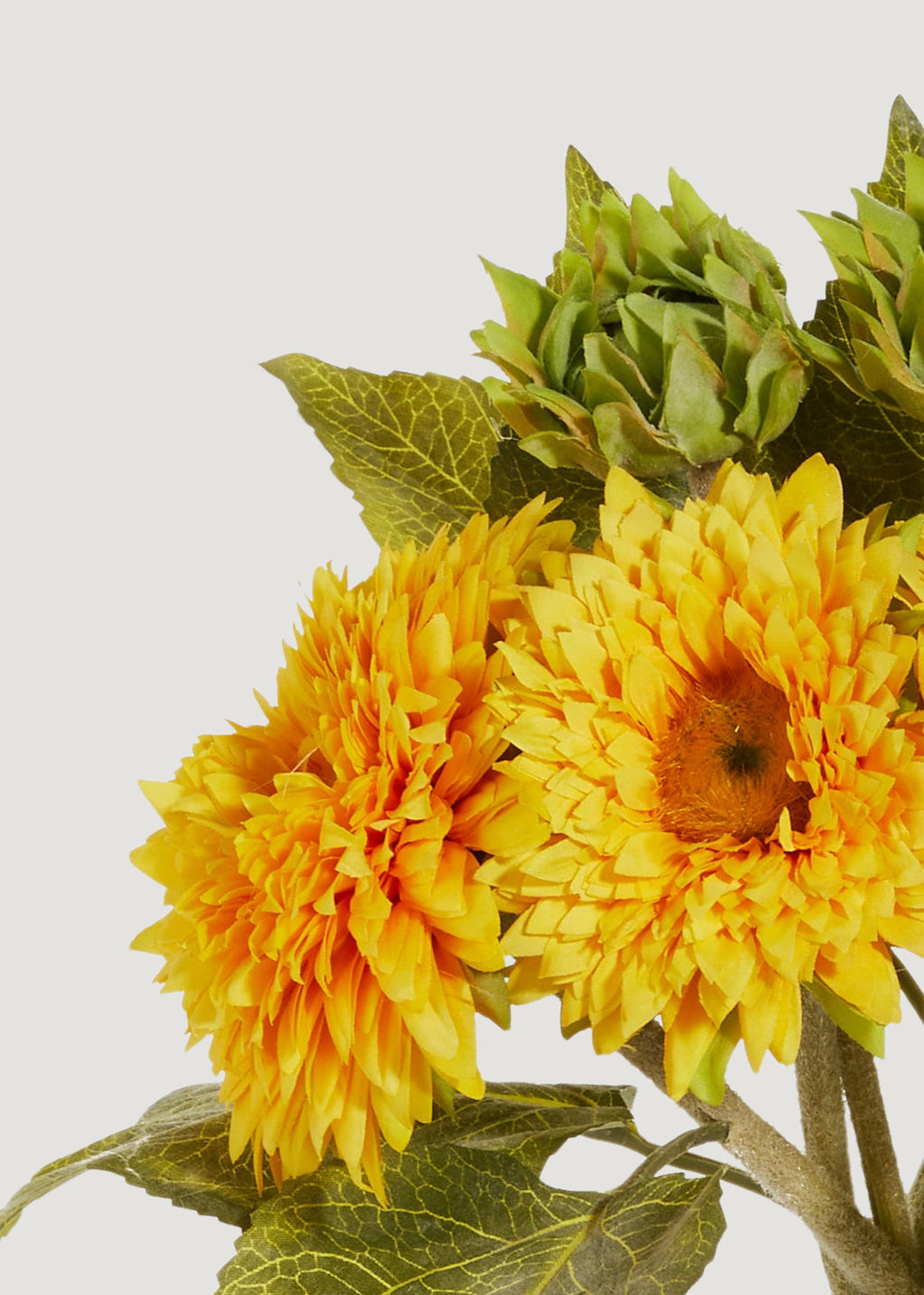 Close-up of fake sunflowers