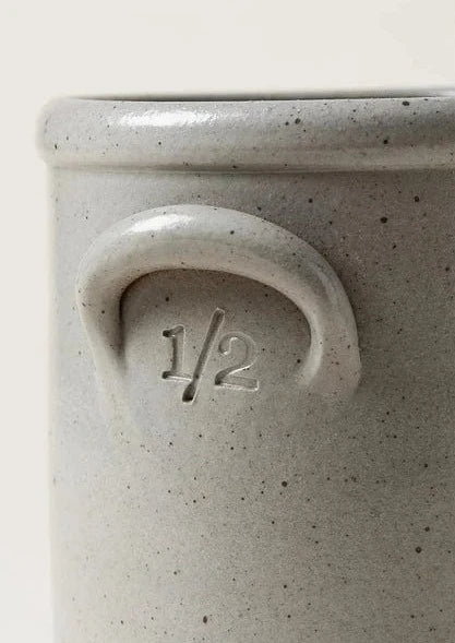 Grey Glazed Stoneware Crock from Farmhouse Pottery