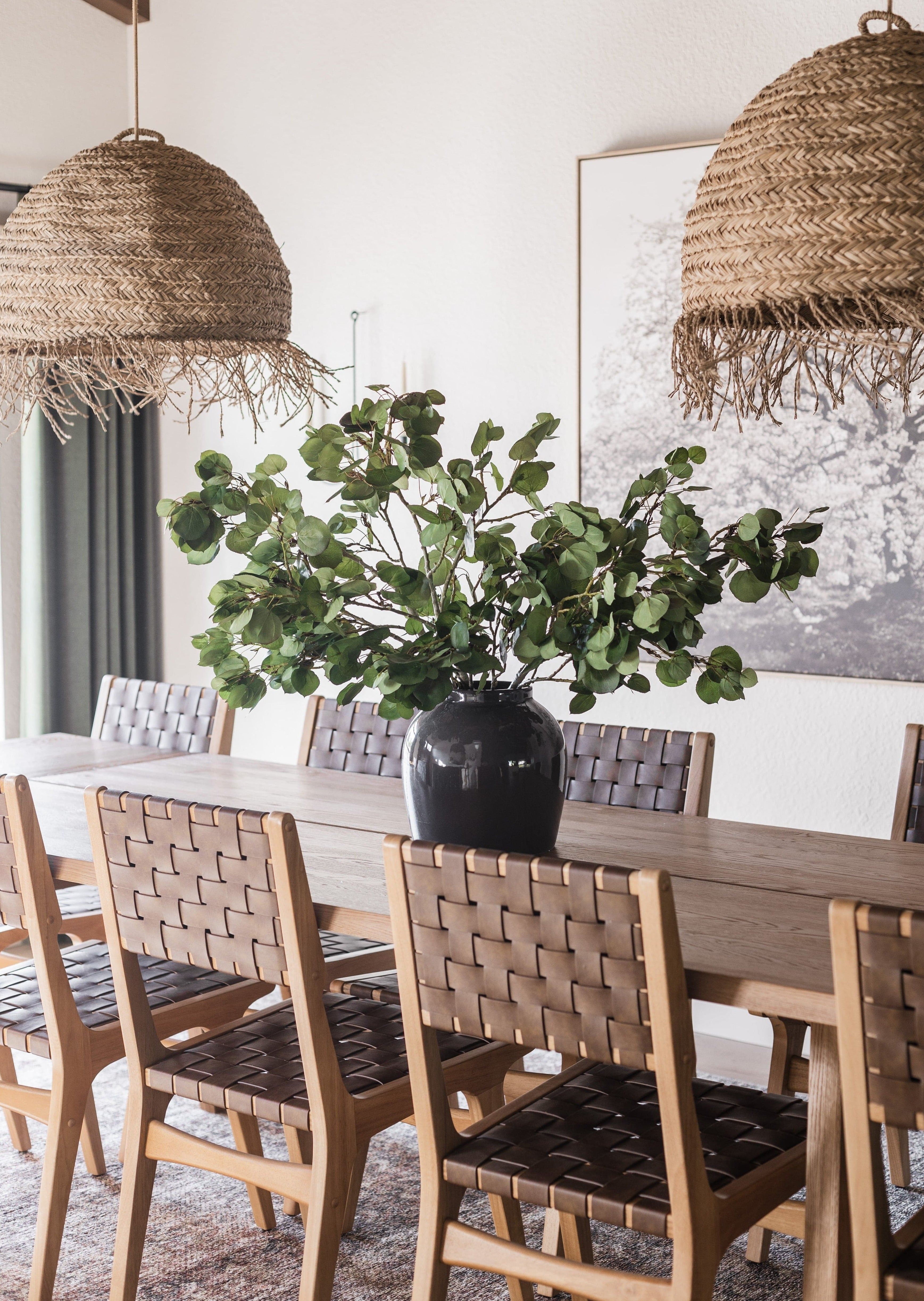 Glossy Smoked Taupe Ceramic Jar Vase featuring Aspen Branches from Afloral