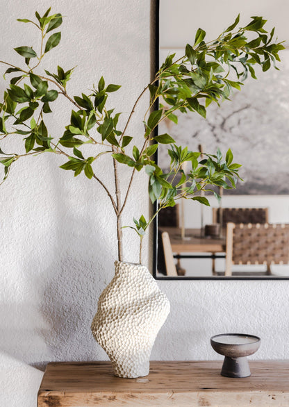 Isla Vase with Artificial Japonica Branch