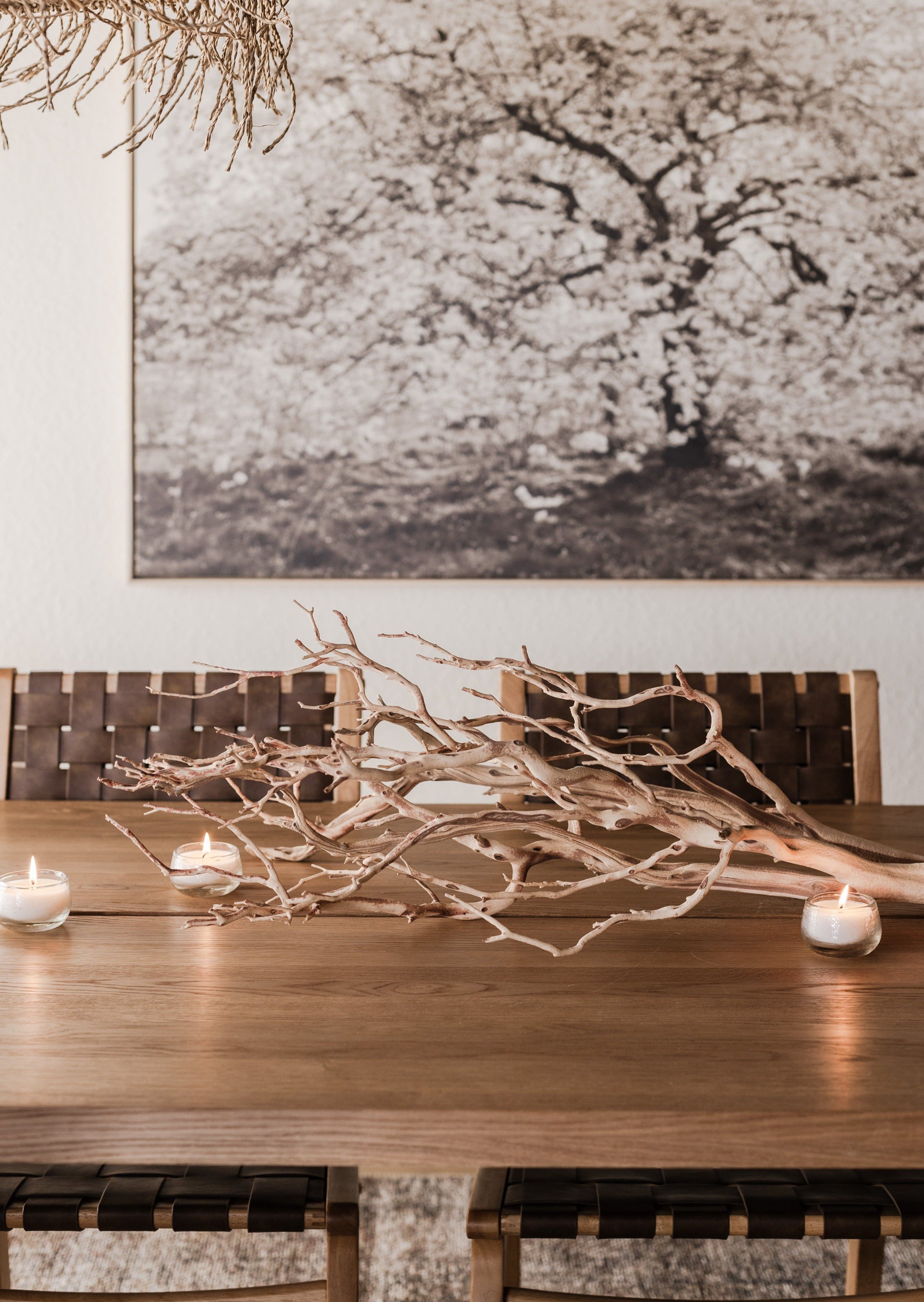 Manzanita Branch and Votive Candle Table Centerpiece