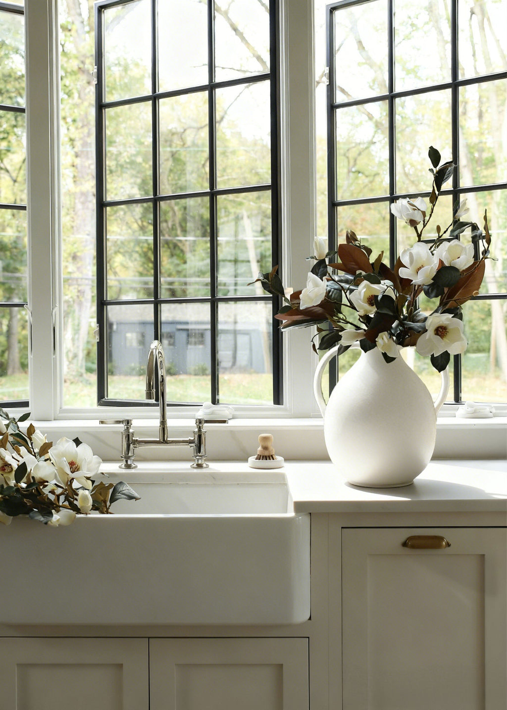 creating an artificial magnolia flower arrangement at home