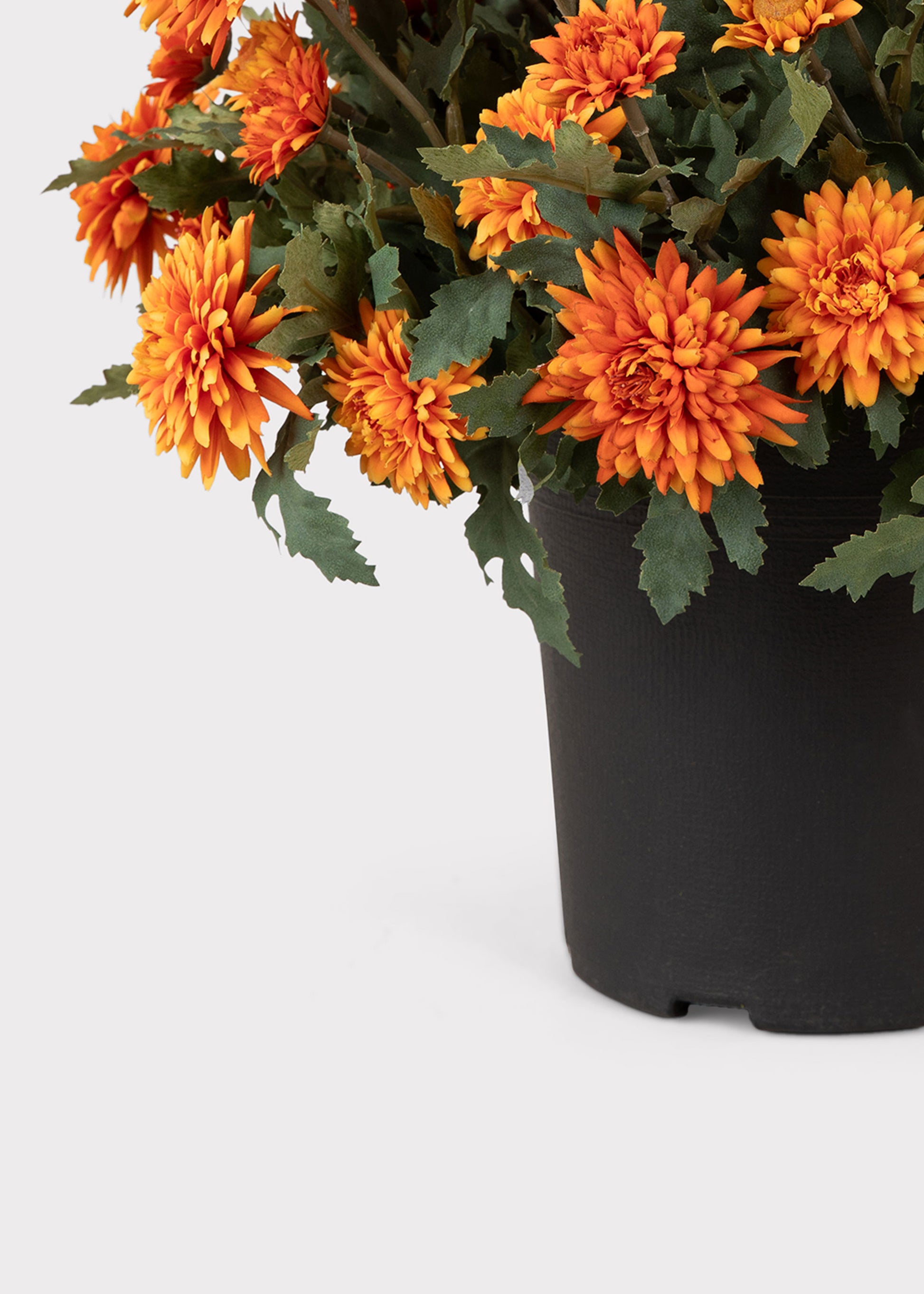 where to buy plastic plants near me UV Treated Indoor/Outdoor Potted Fake Fall Orange Mums