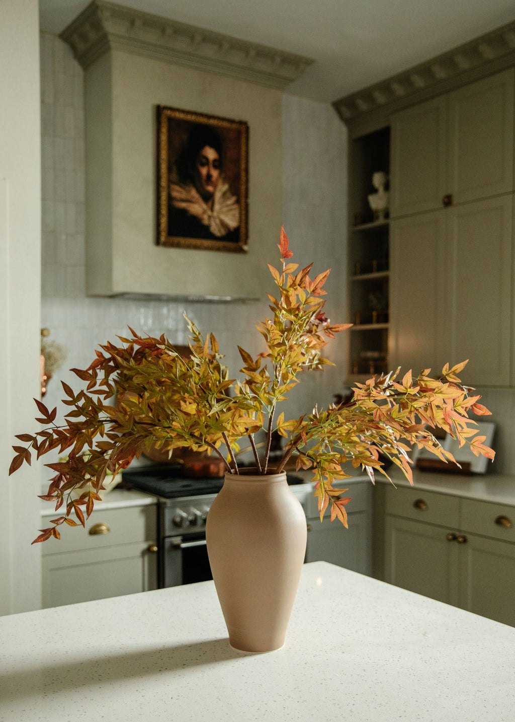 Fall Nandina Faux Leaf Branches