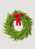 Norfolk Wreath with Red Bow