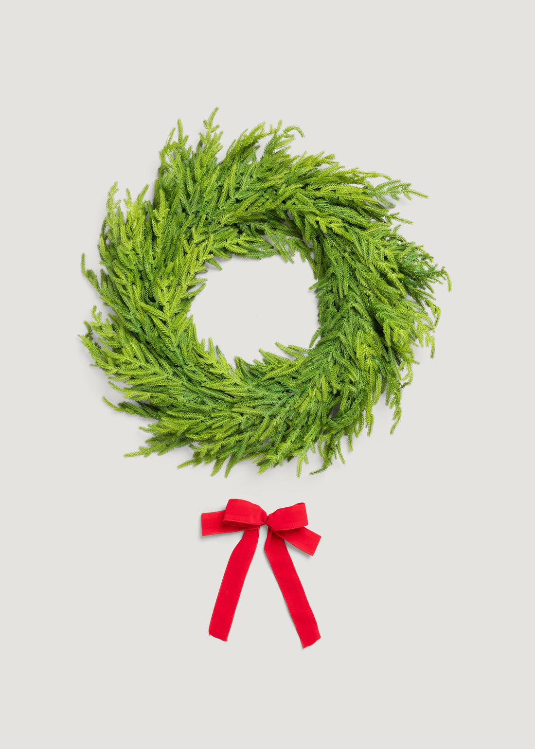 Afloral Real Touch Norfolk Pine Wreath with Bow - 30&quot;