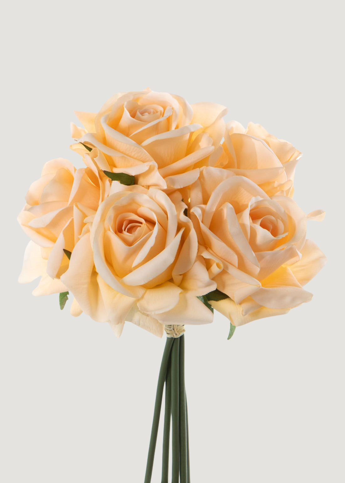 Real Touch Rose Flower Bundle in Soft Apricot 