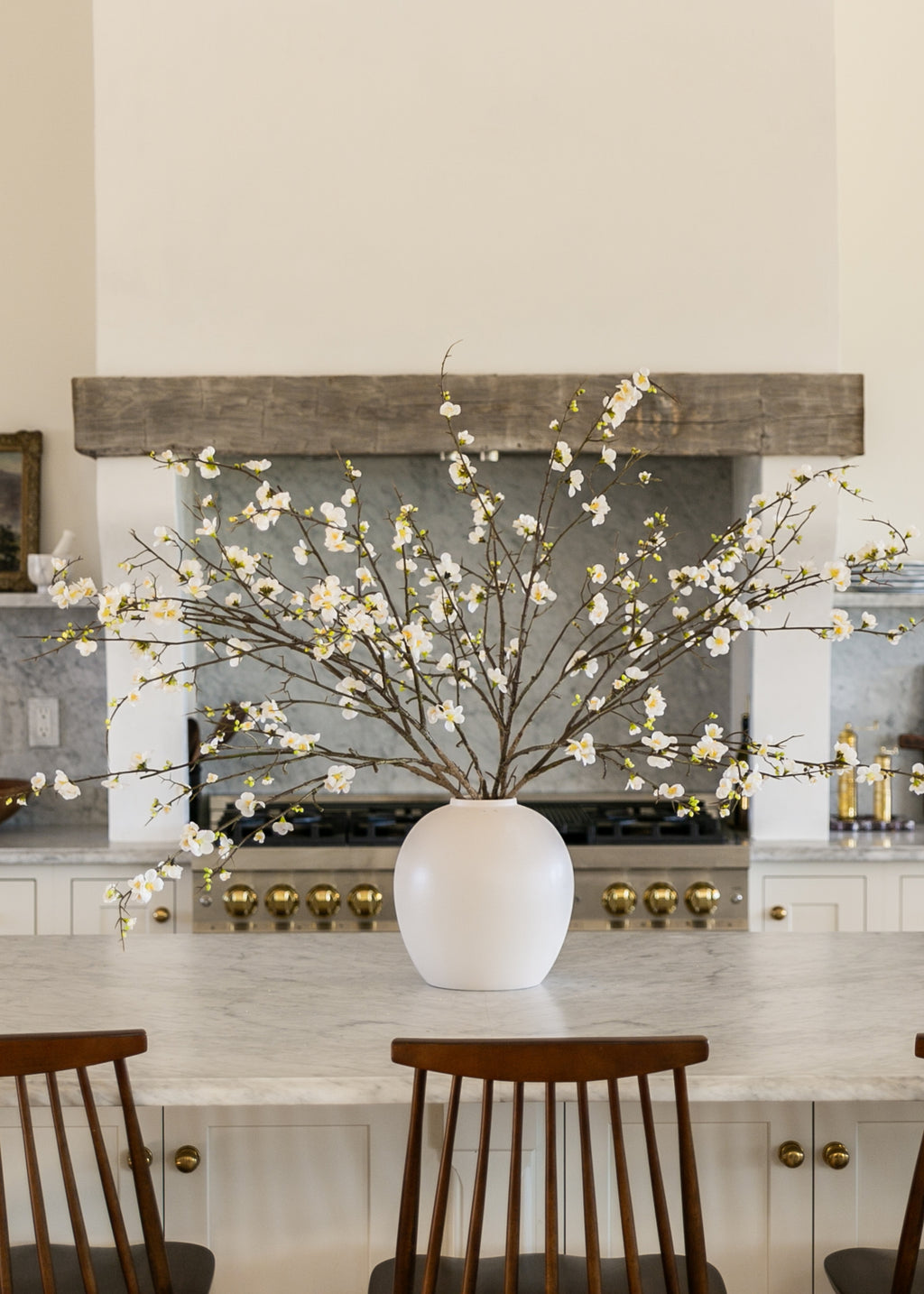 Faux Quince Branch Arranged in Afloral Bailey Vase