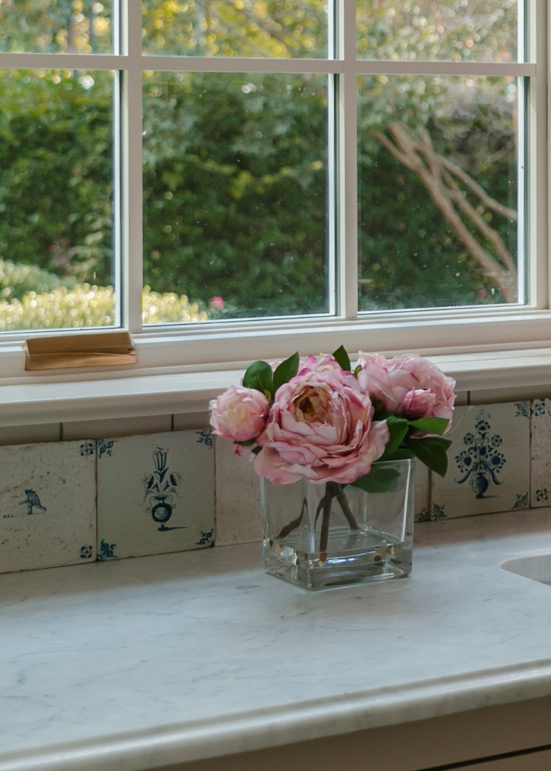 Silk Peonies Premade Arrangement