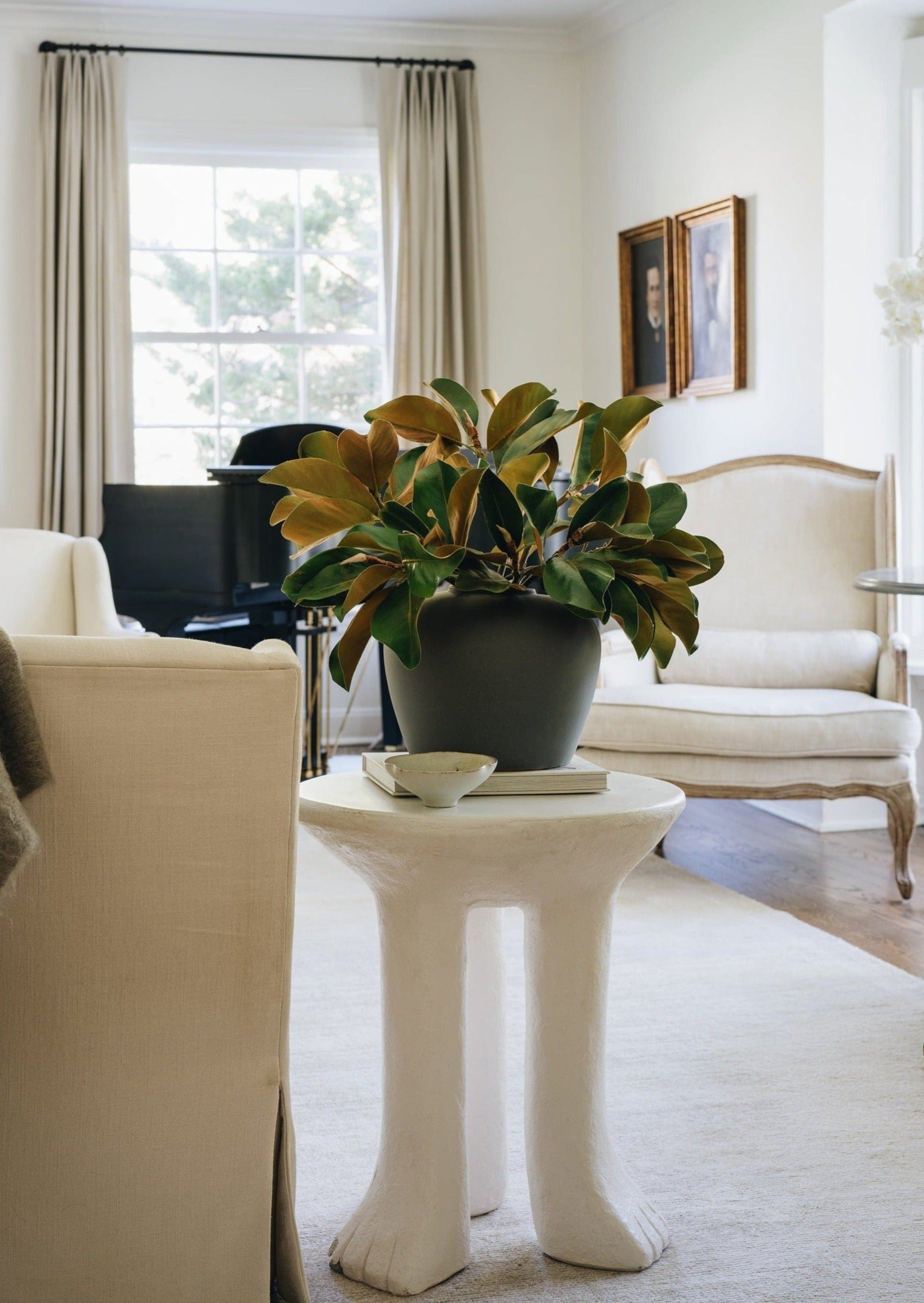 Afloral Faux Magnolia Leaf Branch Arrangement with Chicken Wire