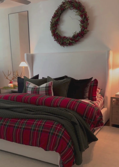 Large Crabapple Wreath in Bedroom