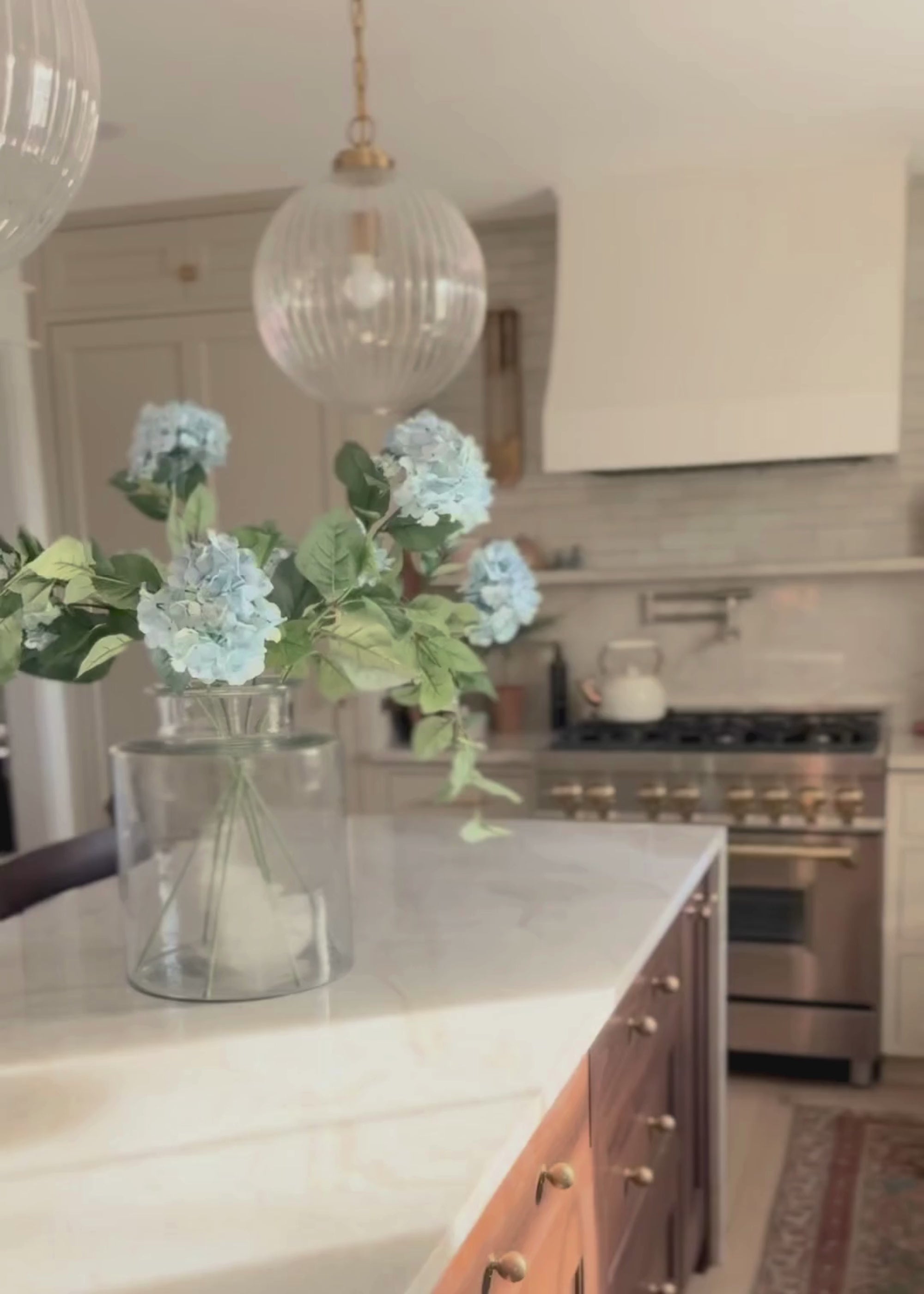 Light Blue Artificial Hydrangeas