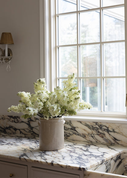 Glossy Cream Crock for Flowers Styling Video at Afloral