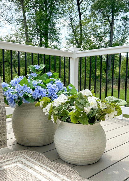 UV Treated Geranium Hanging Bush Outdoor Fake Plants - 27&quot;