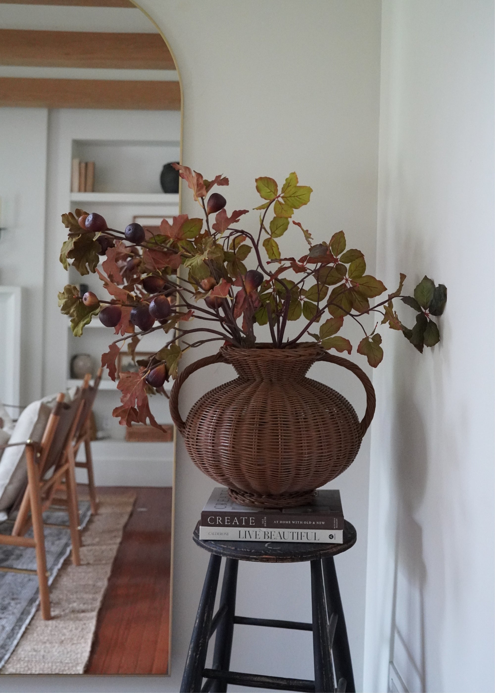 Faux Fig and Chestnut Arrangement