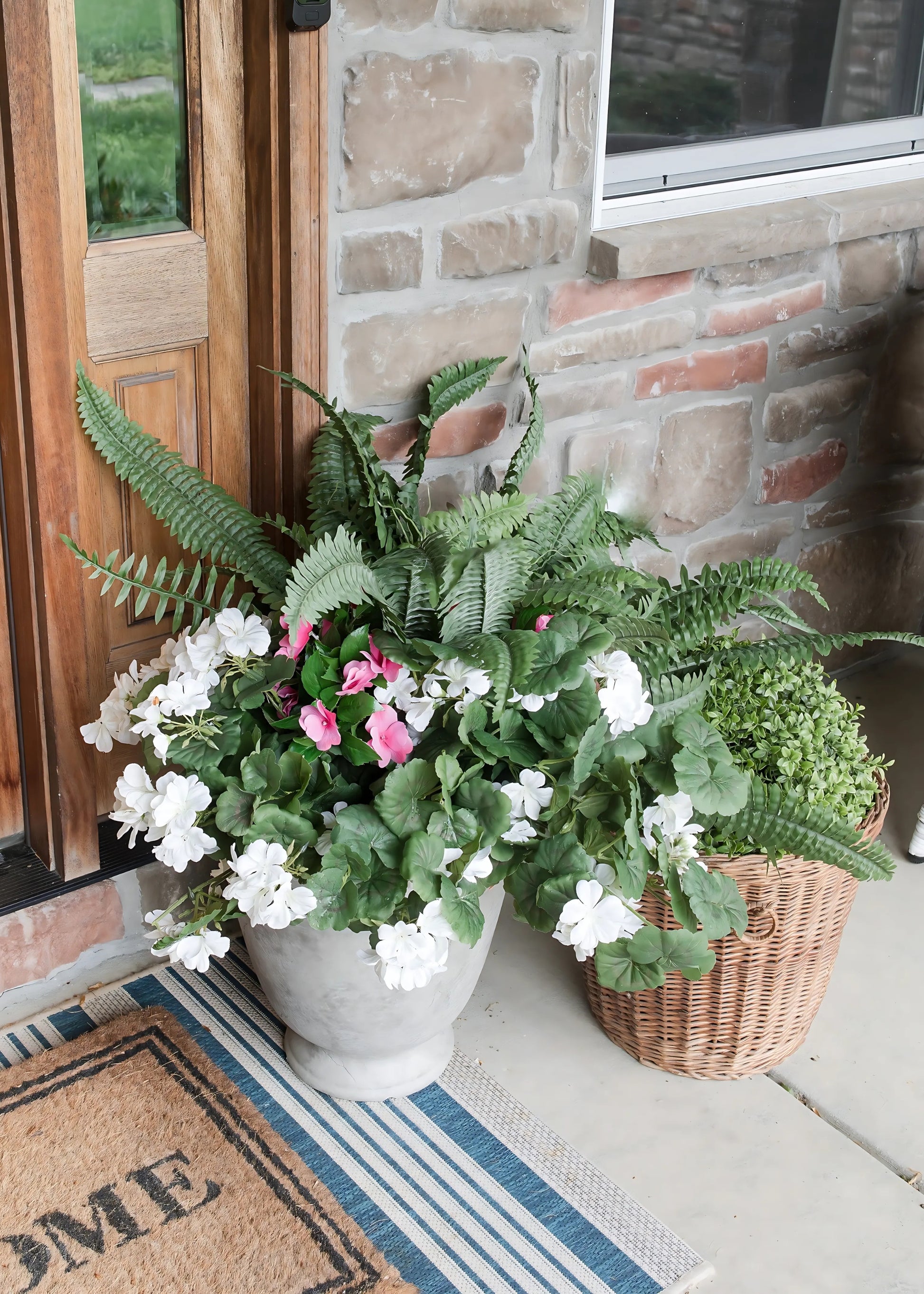 Video Styling Porch with Fake Plants and Flowers