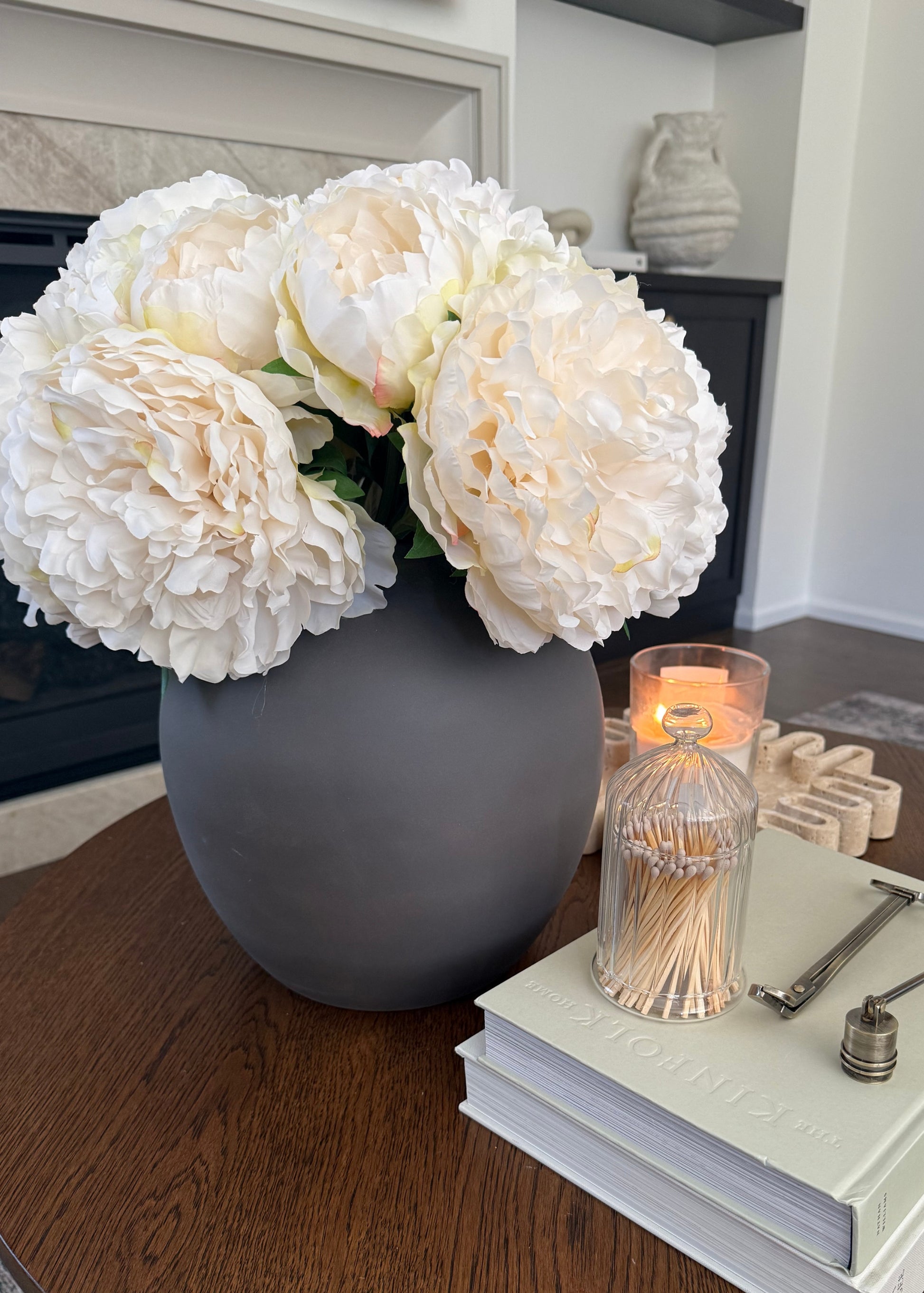 Arrangement of Artificial Peonies