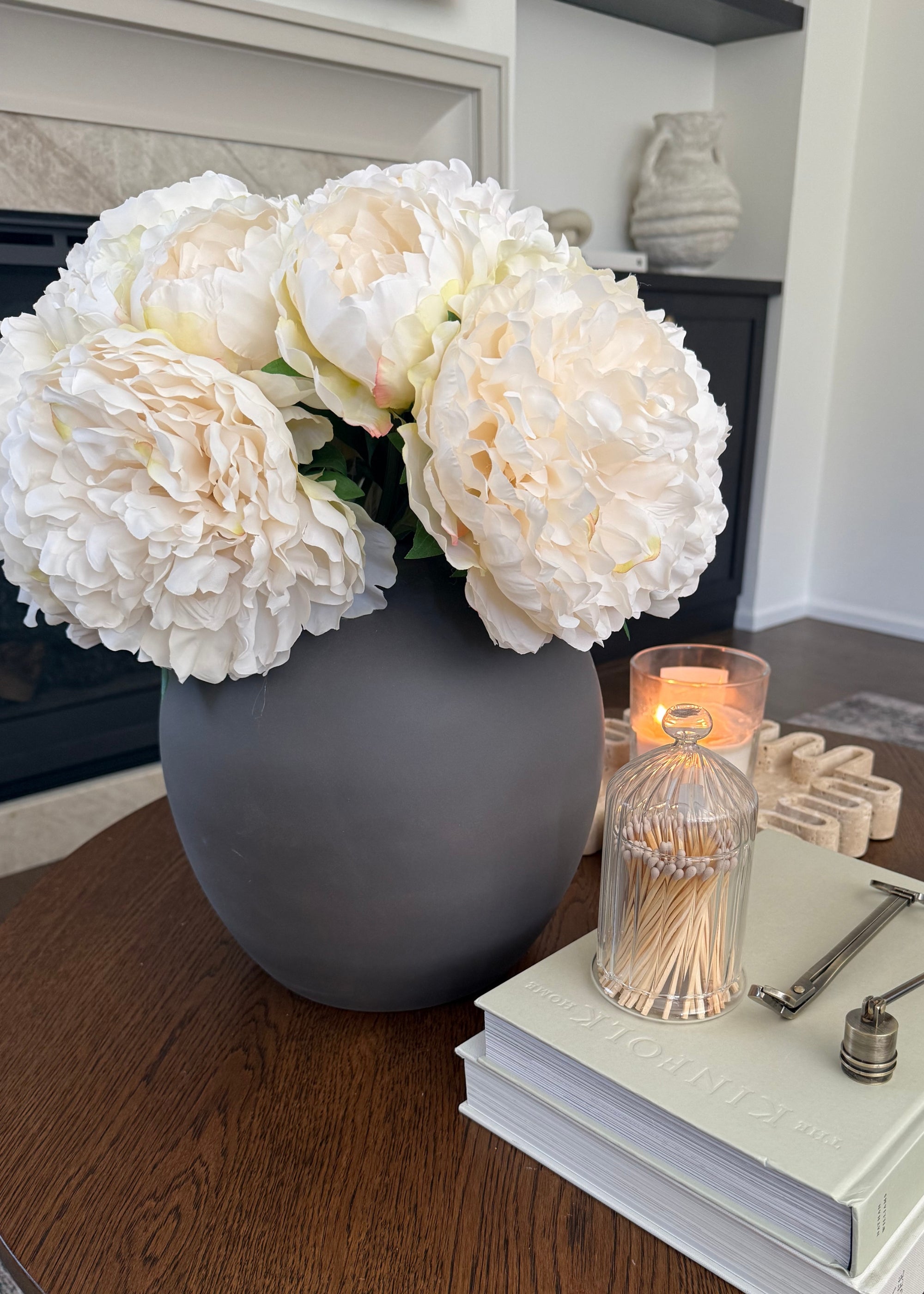 Arrangement of Artificial Peonies