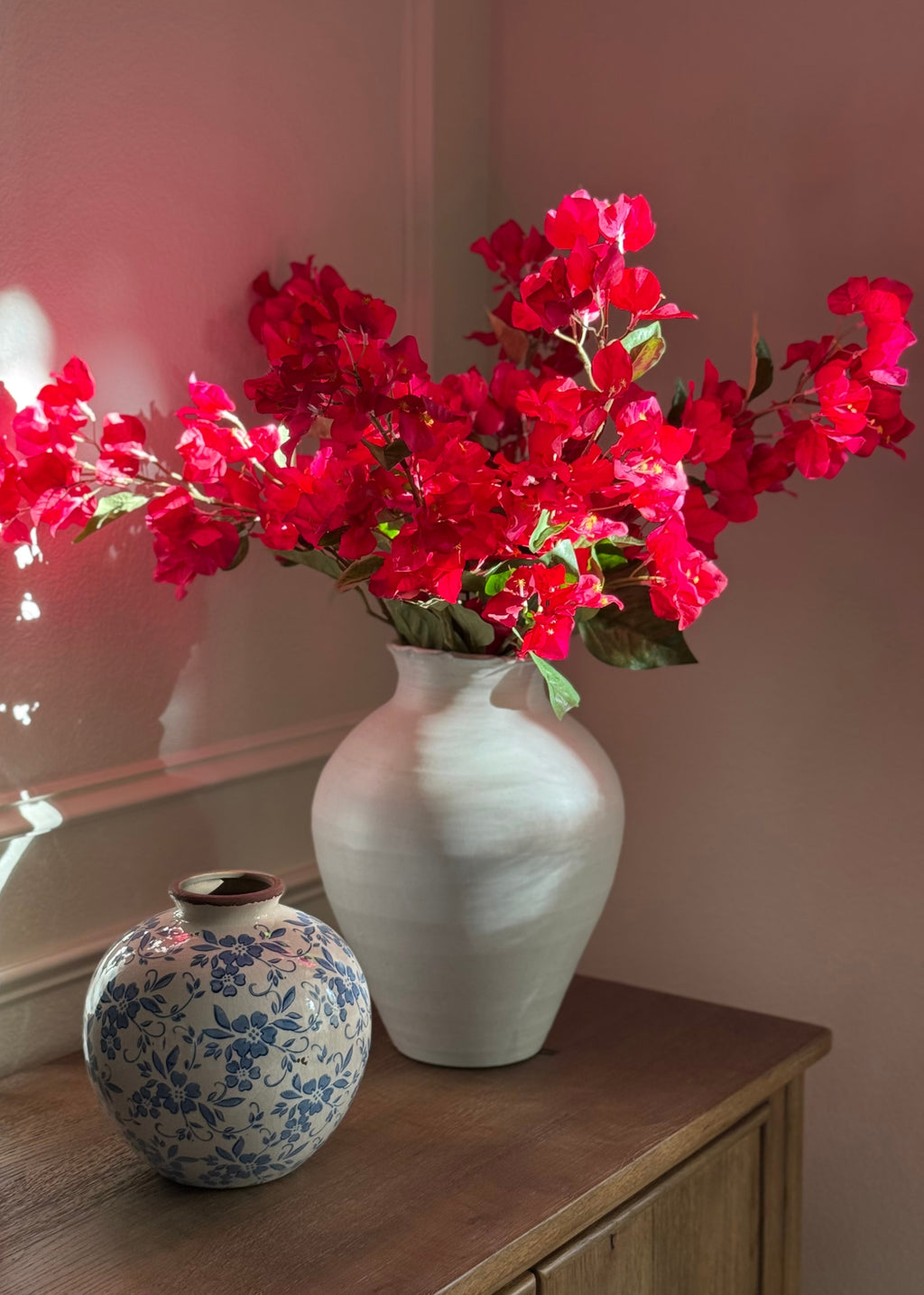 Styling with Pink Fake Bougainvilleas