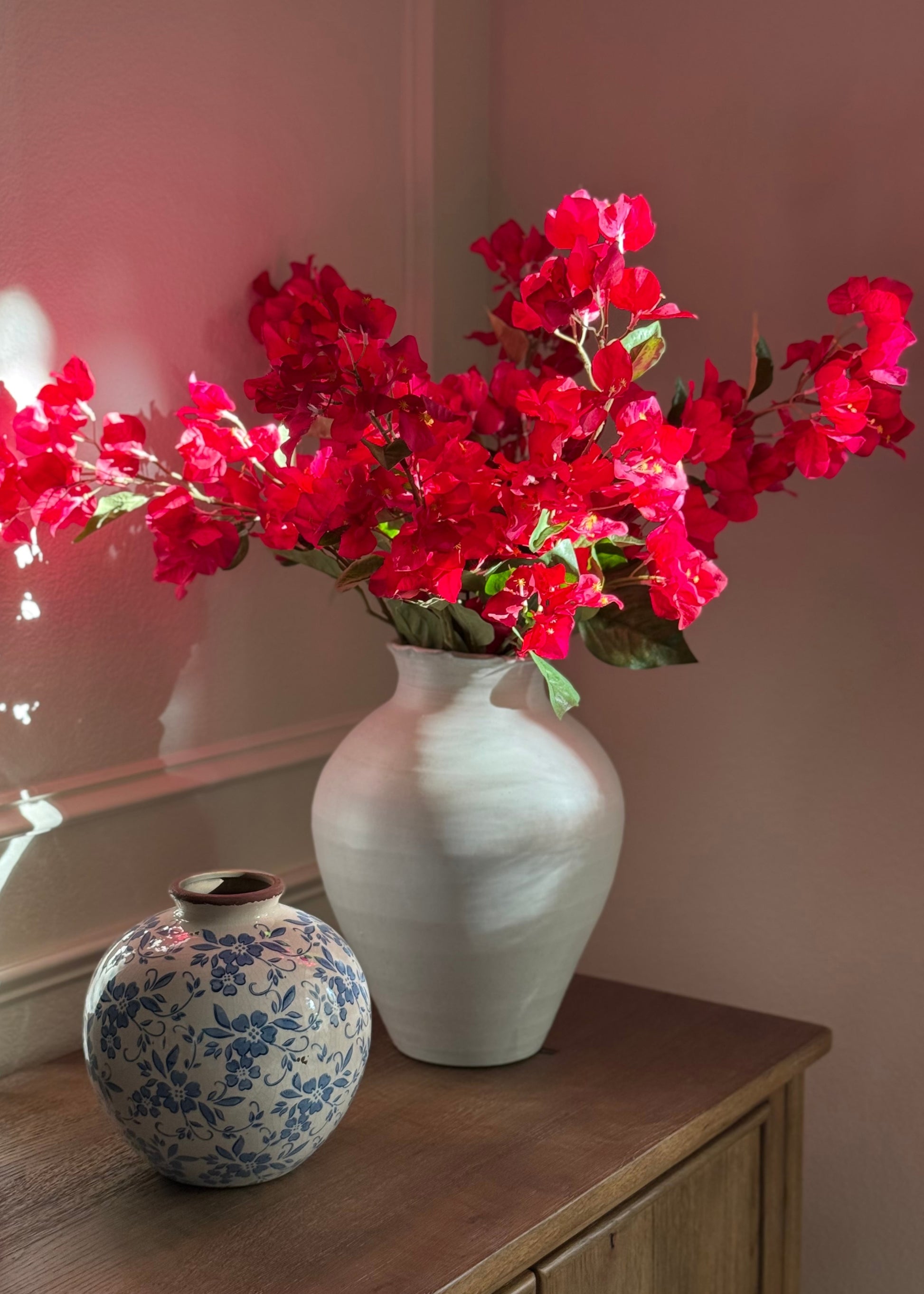 Styling with Pink Fake Bougainvilleas
