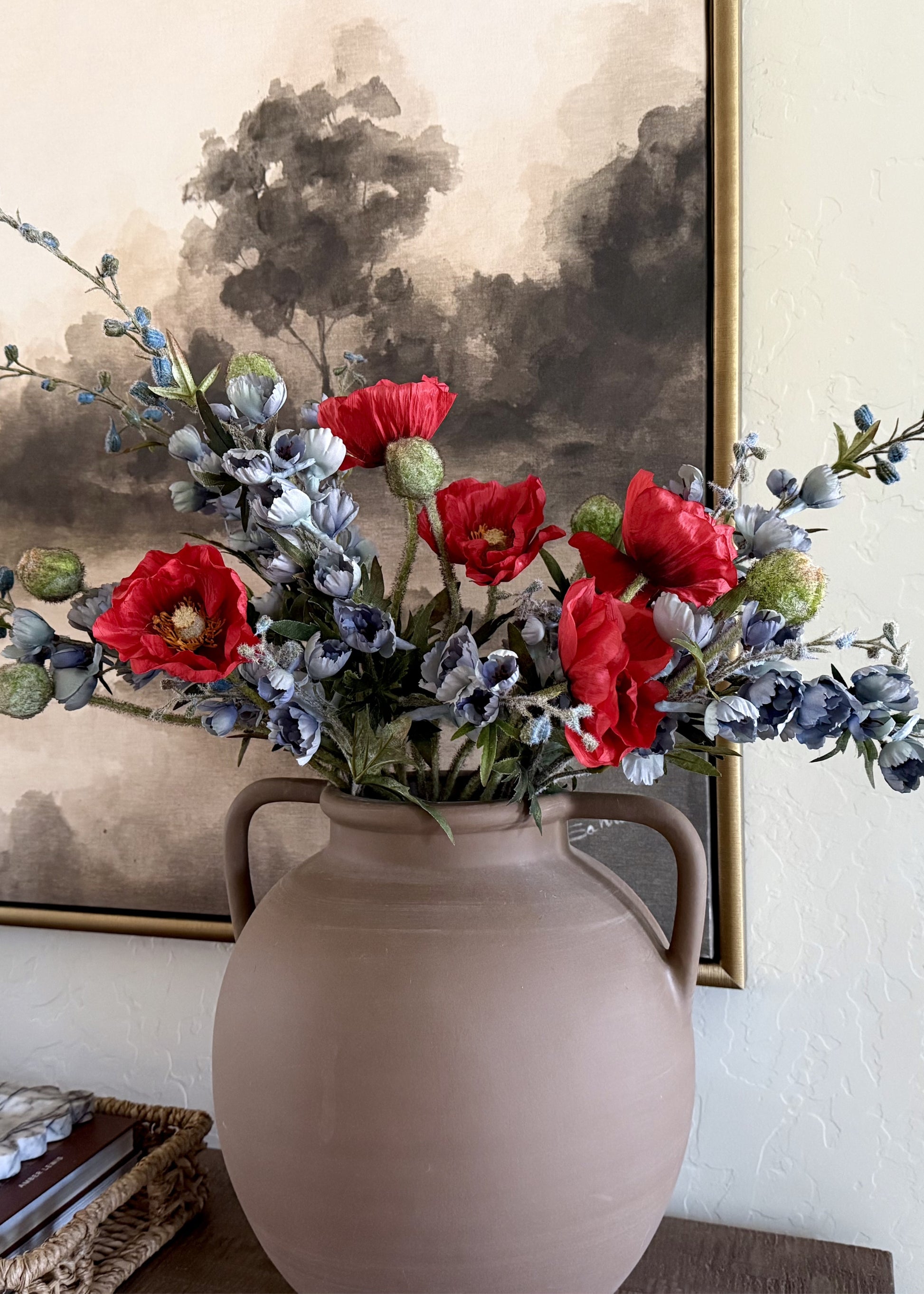Poppy and Delphinium Arrangement