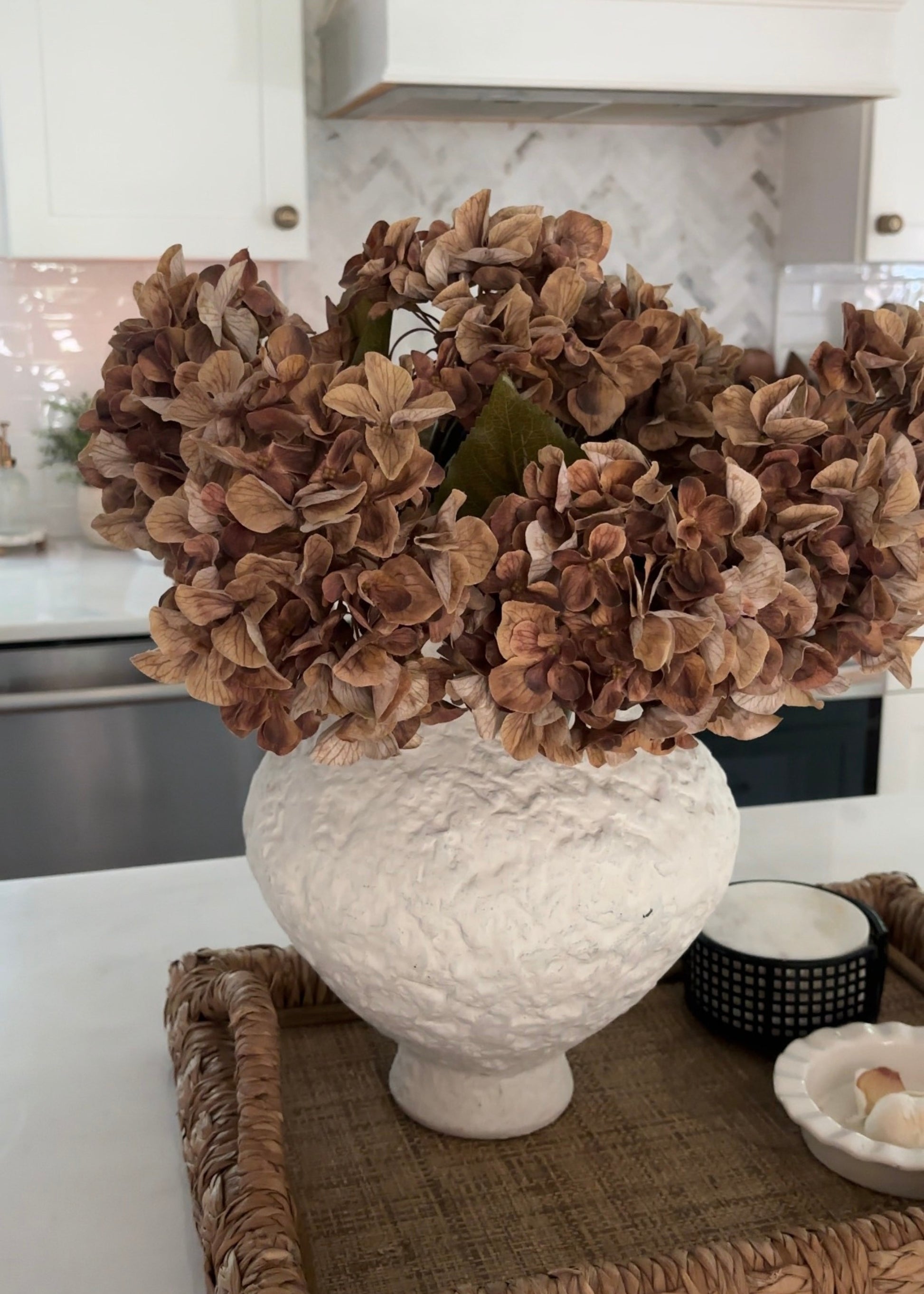  brown fall hydrangeas