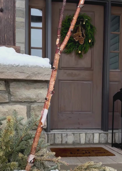 Hanging Pine Cone Decoration on Afloral Norfolk Pine Wreath