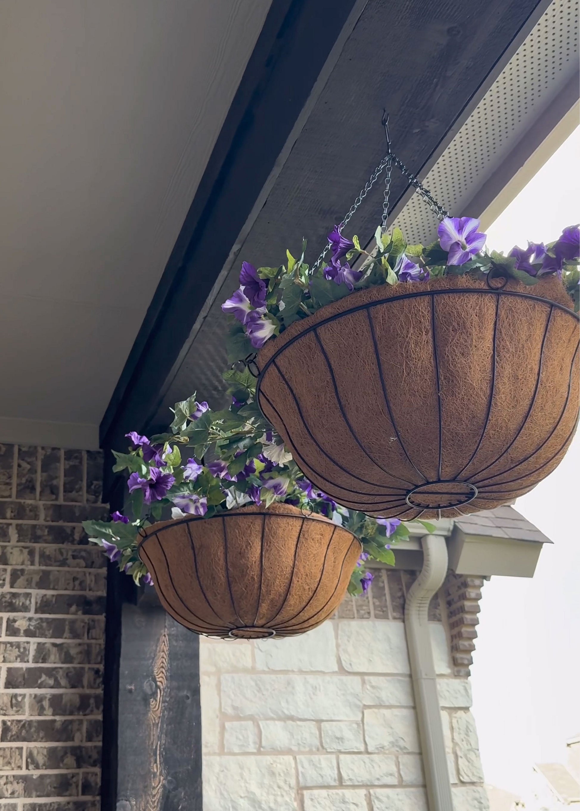 Fake Petunia Outdoor Hanging Flower Bush 