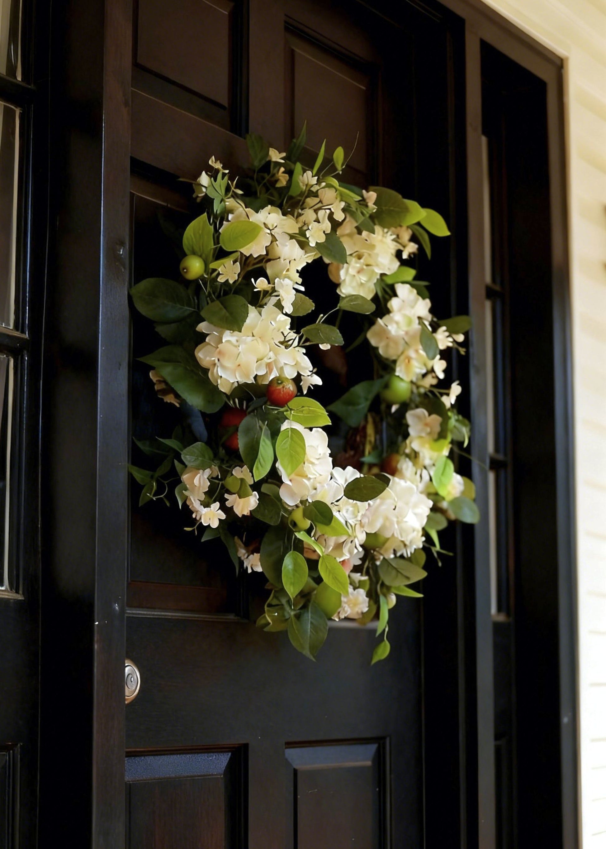 Hydrangea and Apple Wreath
