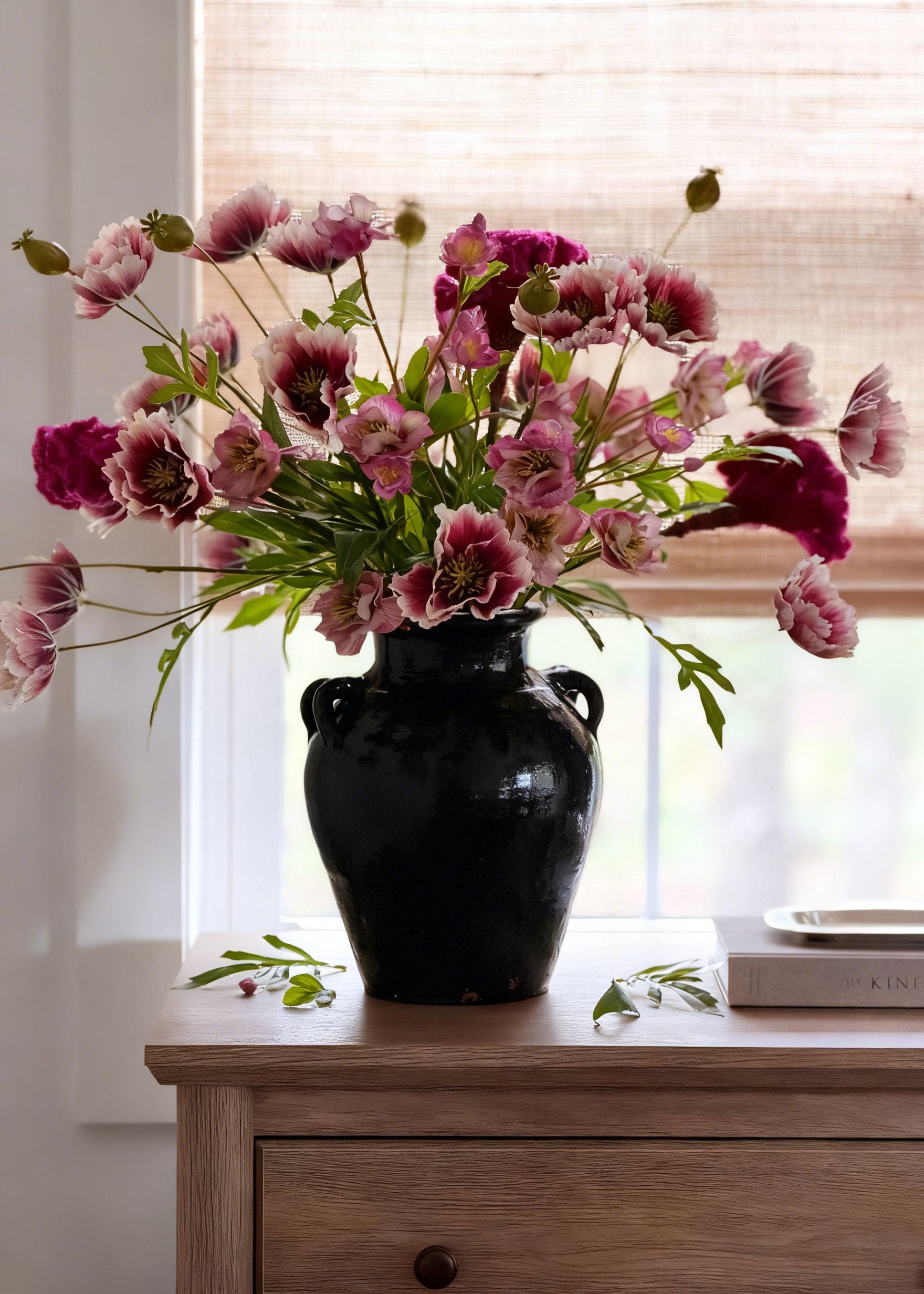 Artificial Celosia Arranged in a Vase
