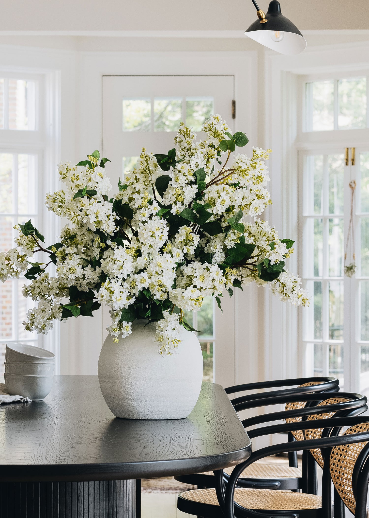 Video Showing Faux White Lilac Flowers