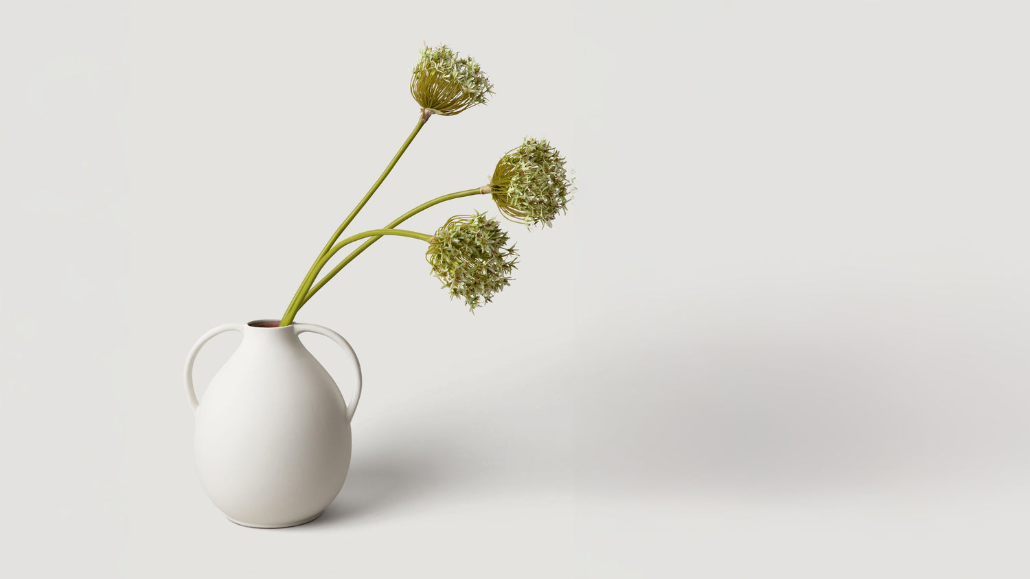 double handle large flower vase