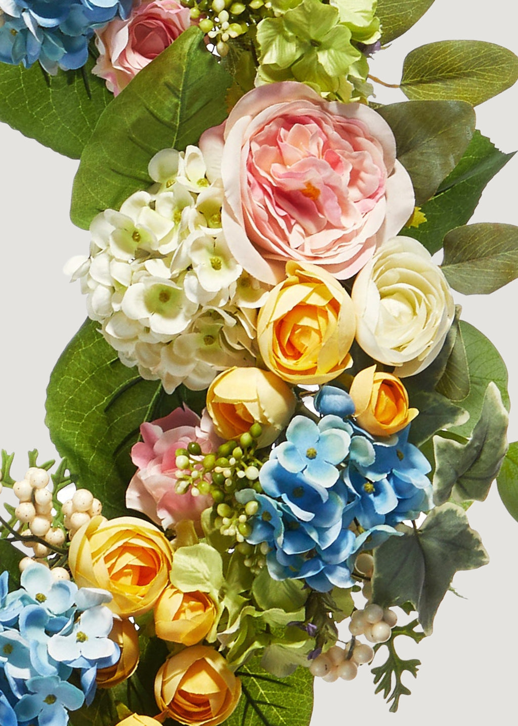 Close-up of spring flower wreath