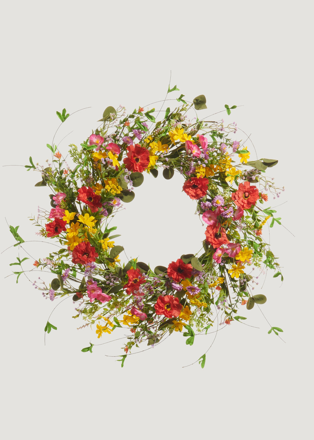 Colorful Spring Floral Artificial Wreath