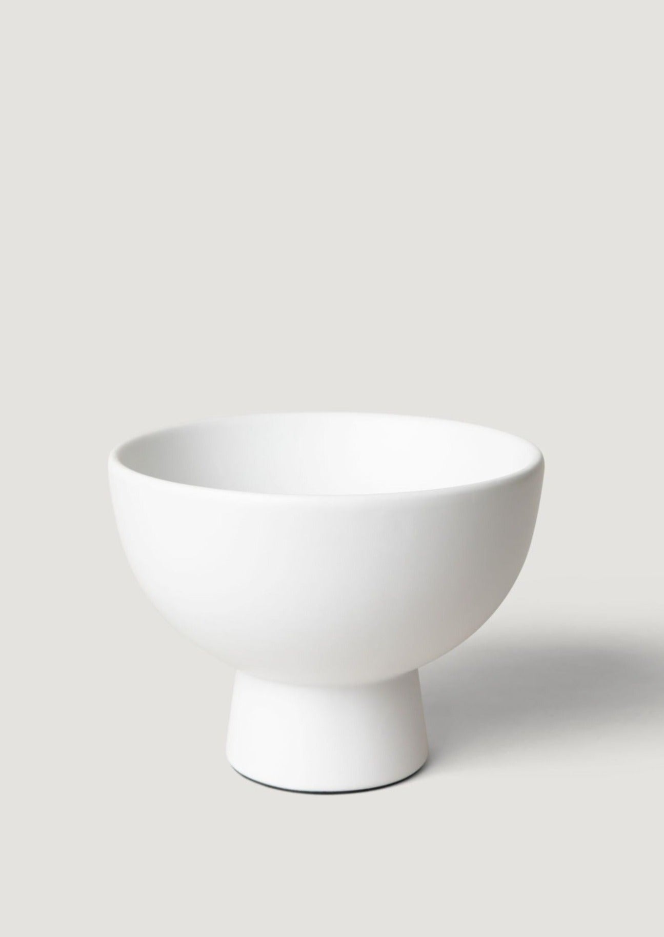 Large White Ceramic Compote Bowl at Afloral 