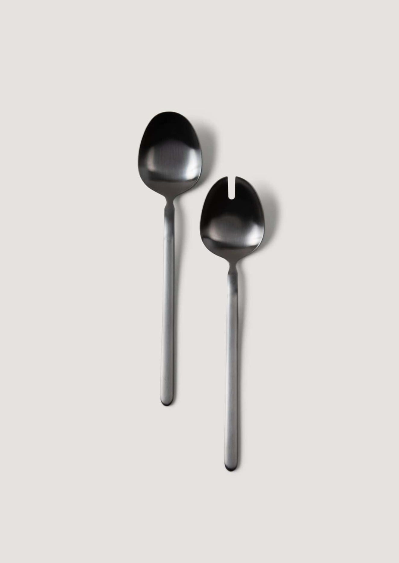 Matte Black Stainless Steel Serving Spoons at Afloral