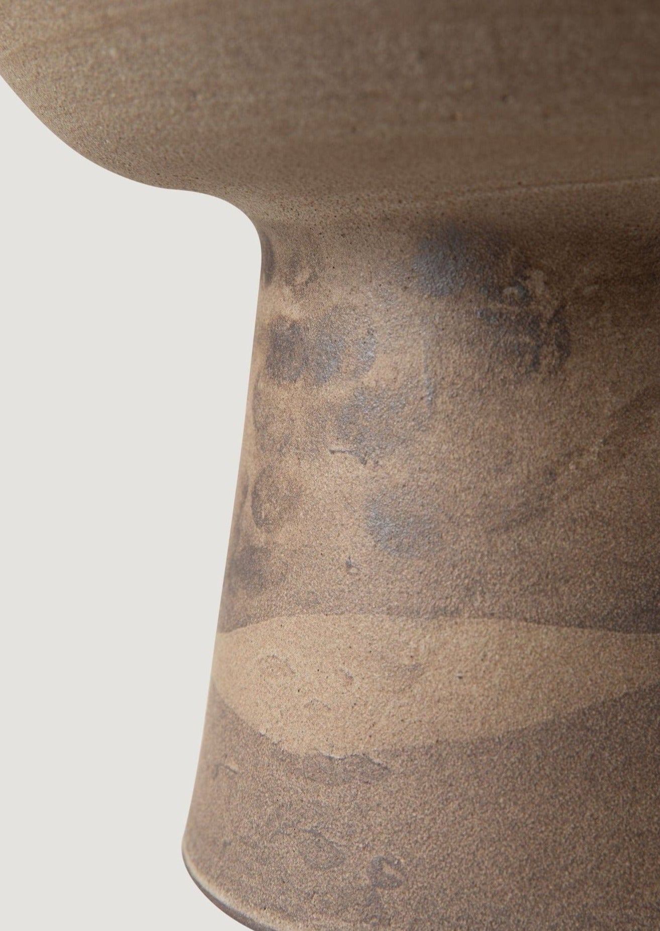 Handmade Earthy Brown Ceramic Vase