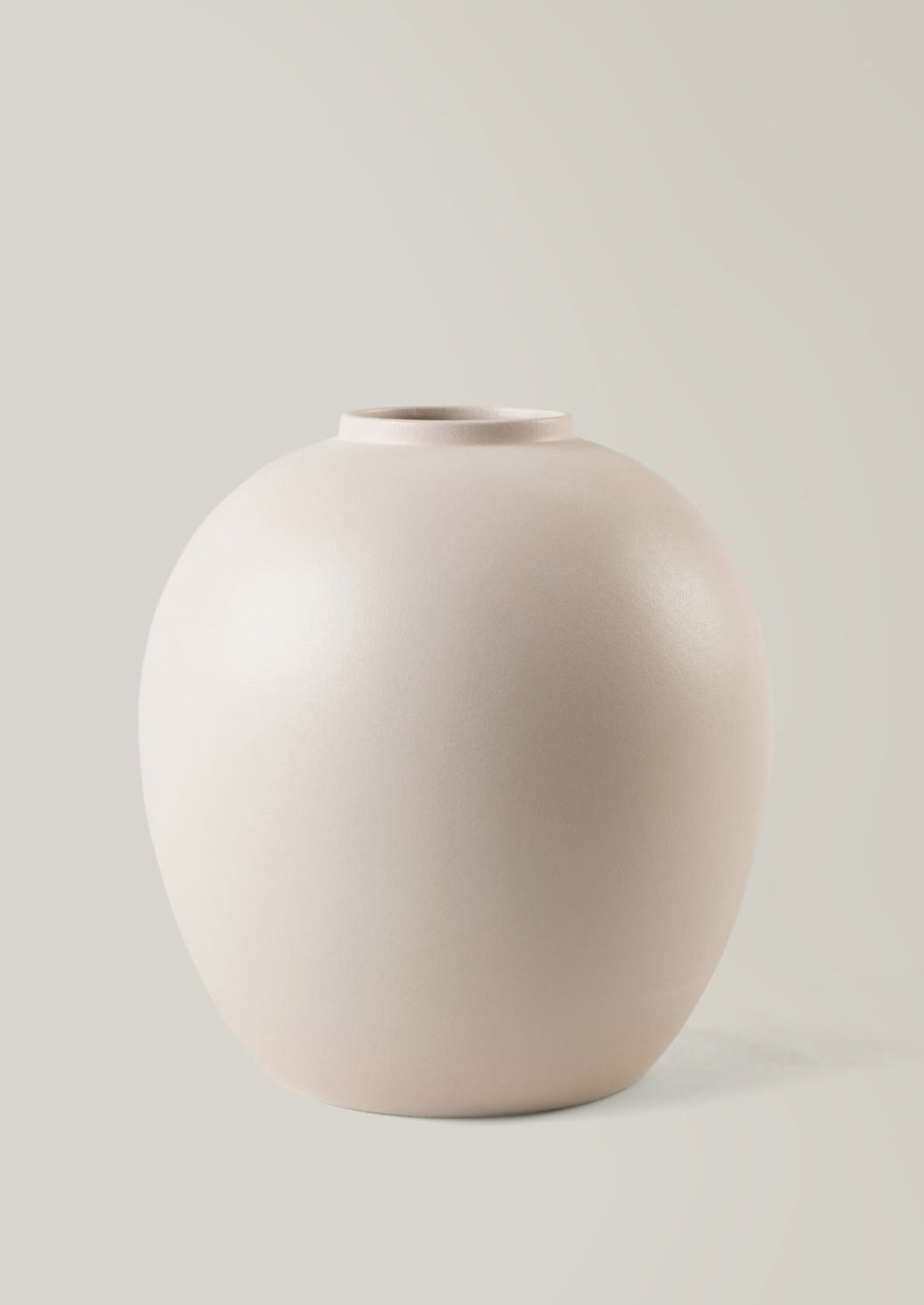 Exclusive Watertight Ceramic Large Round Vase in Matte Bailey Cream at Afloral